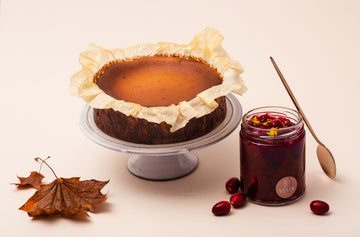 [LOCAL PICK-UP] Thanksgiving Pumpkin Spiced Basque Cheesecake with Cranberry Compote