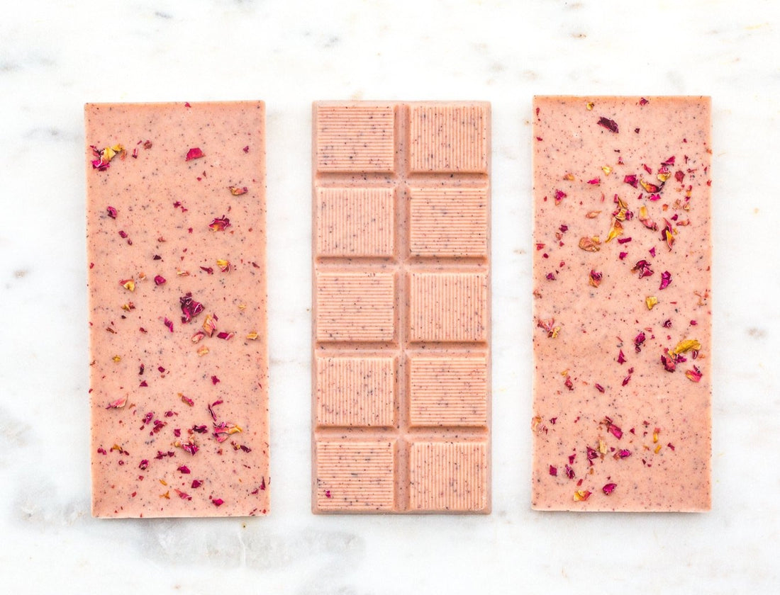 Vegan Goji Hibiscus White Chocolate Bar